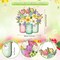 Spring Flower Door Sign Easter Bunny Decor Hello Spring Decorations Welcome Sign for Front Door Colorful Wooden Hanging Decorations for Home Indoor Outdoor Farmhouse